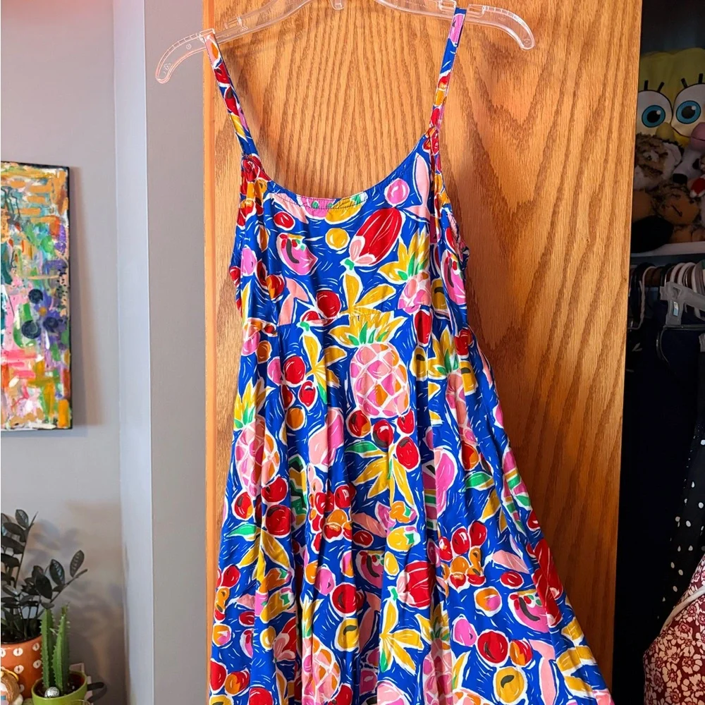 PINEAPPLE MOON Colorful Fruit Print Dress - Picture 1 of 2